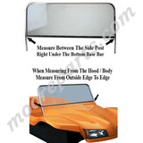 42 - 1/2" Vw Manx Dune Buggy Windshield With Glass, Rubber Seal, Mounting Brackets - Moore Parts