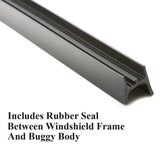 43 - 3/4" Vw Manx Dune Buggy Windshield With Glass, Rubber Seal, Mounting Brackets - Moore Parts