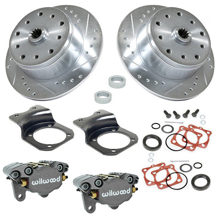 Vw Bug Rear Grey Wilwood Disc Brake Kit 1958-77, 5 Lug Porsche/Chevy Pattern