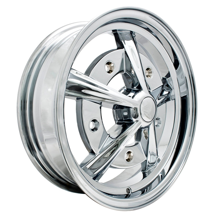 17" x 7" Vw Bug 5 Lug Chrome Empi Raider Wheel Includes Cap-Valve Stem | Moore Parts