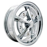 Set Of 4 17" x 7" Vw Bug 5 Lug Chrome Empi Raider Wheels & Lug Bolts