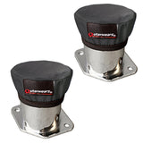 Black Outerwear Prefilters With 2 - 1/4" Tall Velocity Stacks, Pair - Moore Parts