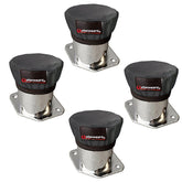 Black Outerwear Prefilters With 2 - 1/4" Tall Velocity Stacks, Set 4 - Moore Parts