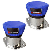 Blue Outerwear Prefilters With 2 - 1/4" Tall Velocity Stacks, Pair - Moore Parts