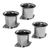Chrome 2 - 1/4" Tall Velocity Stacks Weber IDF, HPMX, Dellorto, Set 4 - Moore Parts