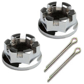 Empi 16 - 2420 Chrome 36mm Rear Axle Nuts W/Pins Vw Dune Buggy Baja Bug, Pair - Moore Parts