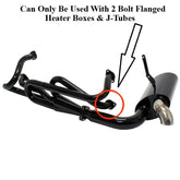 Empi 3256 Black 1 - 1/2" Merged Racing Exhaust W/Sideflow Muffler, Vw Bus 1968 - 71 - Moore Parts