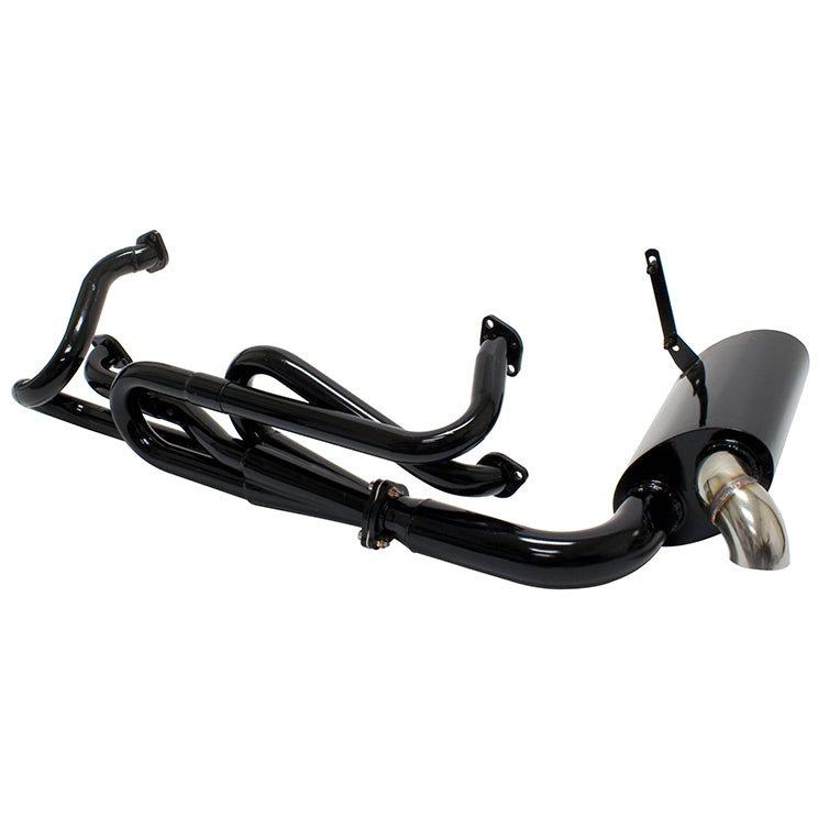 Empi 3256 Black 1 - 1/2" Merged Racing Exhaust W/Sideflow Muffler, Vw Bus 1968 - 71 - Moore Parts