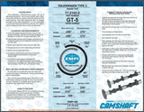 EMPI 77 - 3102 GT - 5 Hi Performance Vw Bug Camshaft Kit. Lift .458" Duration 270° - Moore Parts