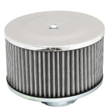 EMPI 9045 Round Gauze Air Cleaner 2in Solex Carb Chrome Top - Moore Parts