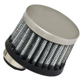 Empi 9053 Chrome Gauze Mini Breather Filter Without Shield, Offset Hole, Pair - Moore Parts