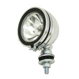 Empi 9309 Chrome 5" Round Off - Road Light W/Mounting Post - H3 100W, Pair - Moore Parts