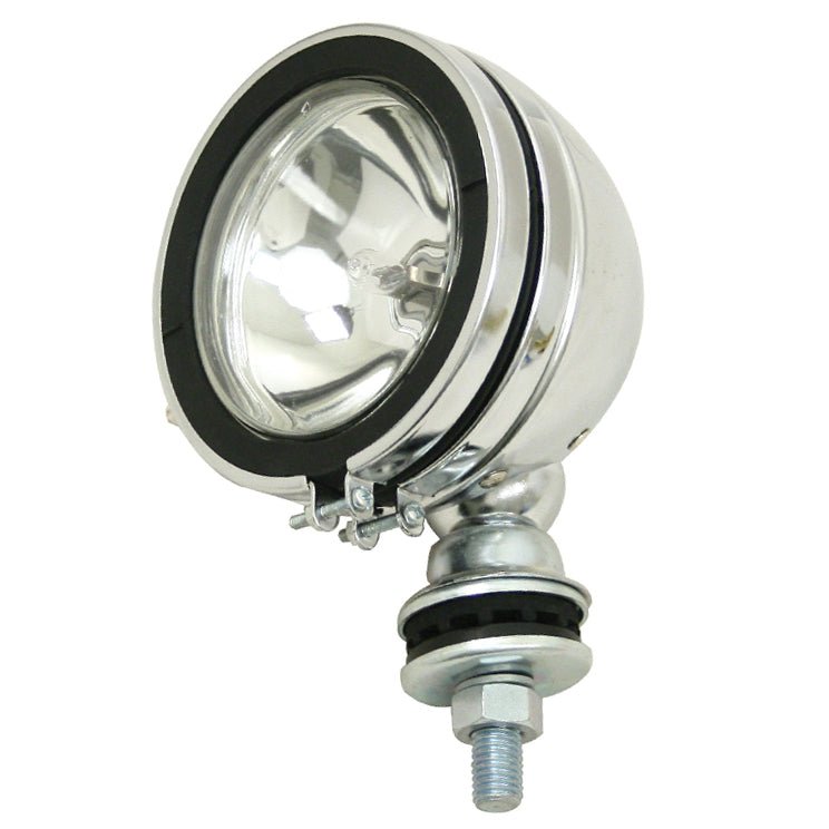 Empi 9310 Chrome 6" Round Off - Road Light W/Mounting Post - H3 100W, Pair - Moore Parts
