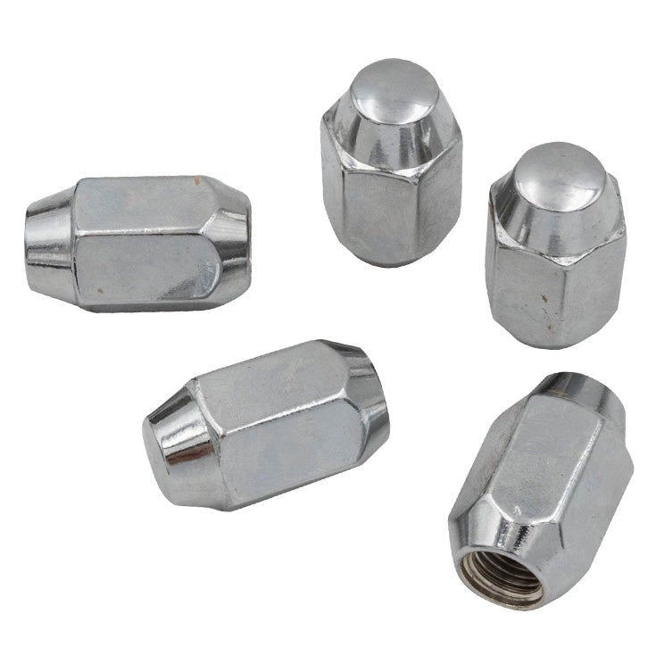 Empi 9537 Chrome Lug Nuts, M12 - 1.5, 60 Degree (Steel Wheels) Set Of 5 - Moore Parts