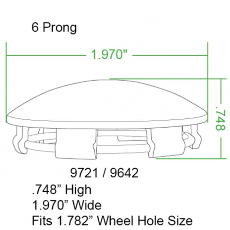 Empi 9721 Replacement Chrome Center Cap For 15" Empi Raider Wheel - Moore Parts