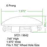 Empi 9721 Replacement Chrome Center Cap For 15" Empi Raider Wheel - Moore Parts