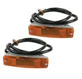 Empi 98 - 1071 Amber Turn Signal Light F/Chrome Front Bumper Vw Bug 1968 - 73, Pair - Moore Parts