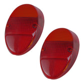 Empi 98 - 1075 Left Or Right Tail Light Lens 1962 - 67 Vw Bug, Red Lens, Pair - Moore Parts