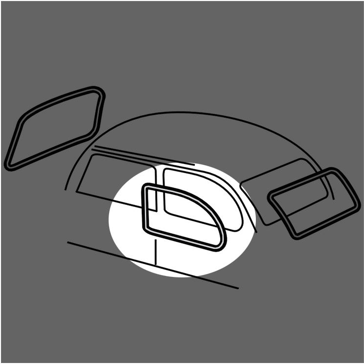 Empi 98 - 4535 Stock Quarter Window Seal Vw Bug 1965 - 77, Super Beetle 1971 - 79, Ea - Moore Parts