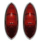Empi 98 - 8616 Left Or Right Tail Light Lens 1960 - 69 Vw Karmann Ghia, Pair - Moore Parts