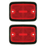 Empi 98 - 9511 Side Marker Lens Type 2 Vw Bus 1975 - 1979, Red/Black, Pair - Moore Parts