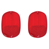 Empi 98 - 9513 Left & Right Tail Light Lens 1962 - 71 Vw Bus, Red Lens, Pair - Moore Parts