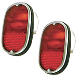 Empi 98 - 9514 Tail Light Assembly 1962 - 71 Vw Bus, Red Lens, Pair - Moore Parts