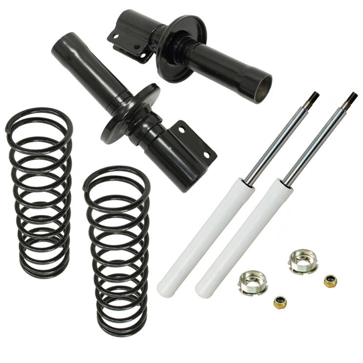 Front Lowered Strut Housings W/Shocks, Springs Vw Super Beetle 1974 - 1979 - Moore Parts