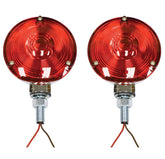 Heavy Duty 4" Off - Road Light With Red Lens And Chrome Housing, Pair - Moore Parts