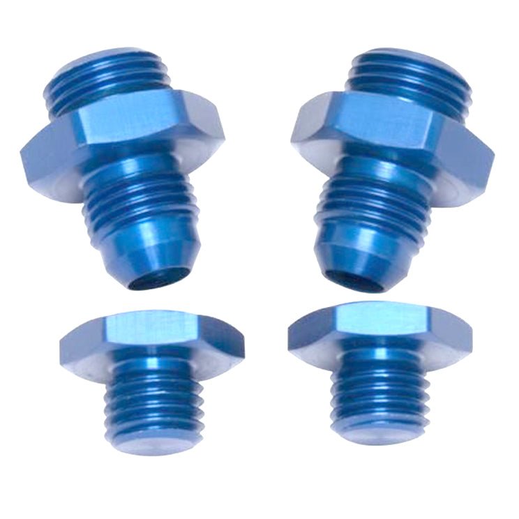 JayCee Pro Fuel Inlets, AN - 6 Blue, Sold in Pairs - Moore Parts