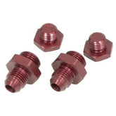 JayCee Pro Fuel Inlets, AN - 6 Red, Sold in Pairs - Moore Parts