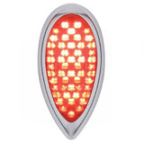 Led Ford Teardrop Tail Lights, Chrome Bezel, Red Lens, 51 Led Lights, Pair - Moore Parts