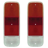 Left & Right Tail Light Lens 1972 - 79 Vw Bus, Red / White Lens, Pair - Moore Parts