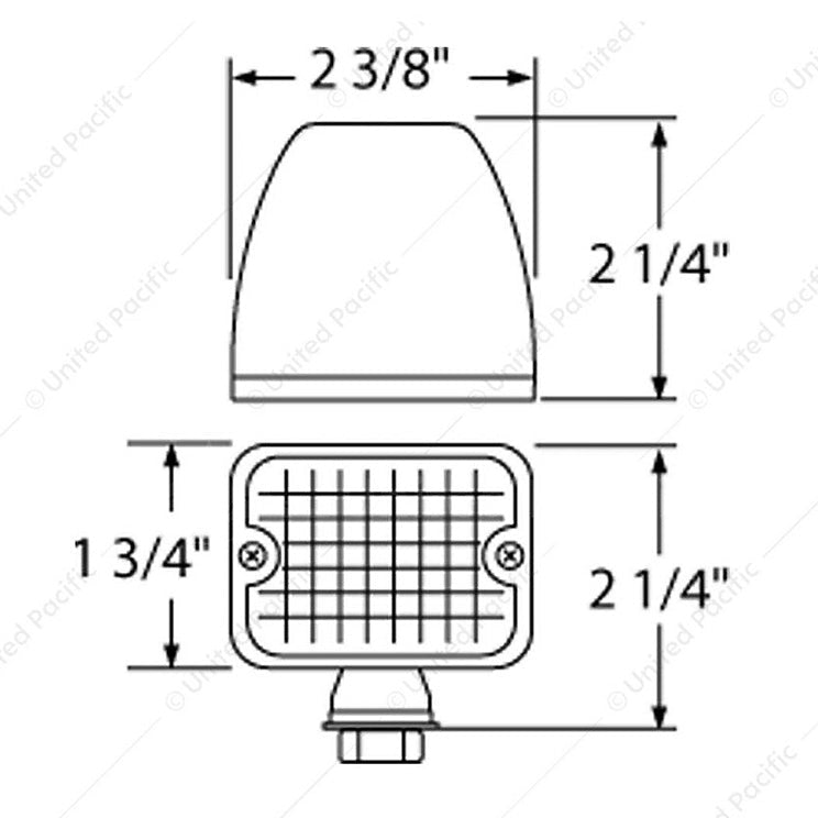 Mini LED Sand Rail Tail Lights Red Lens Chrome Housing, Pair - Moore Parts