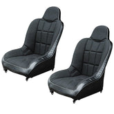 Pair - Empi 62 - 2794 Race Trim X - Wide Suspension Hi - Back Seats - Black Cloth/ Vinyl - Moore Parts