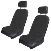 Pair - Empi 62 - 2816 Race Trim Slim Line Lo - Back Seat With Black Cloth/Black Vinyl - Moore Parts