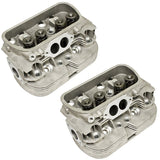 PAIR Empi 98 - 1356 - B Stock Vw Bug Dual Port Cylinder Head 35.5 X 32 Valves 85.5 - Moore Parts