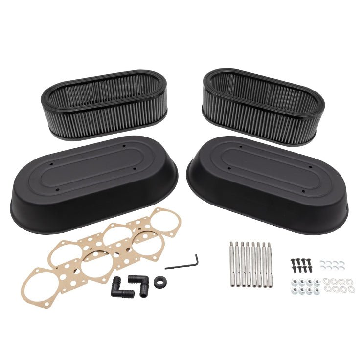 PMO Induction Standard Water Shield Air Cleaner Kit, Dual PMO Carburetors. Pair - Moore Parts