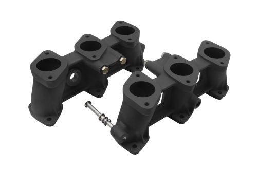 PMO Intake Manifolds 100mm Tall, Carbureted or MFI 46x42mm Rennsport "R" Finish - Moore Parts