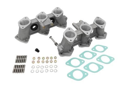 PMO Intake Manifolds 100mm Tall, Motronic Injection 46x42mm Raw Aluminum Finish - Moore Parts