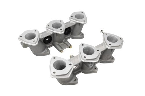 PMO Intake Manifolds 100mm Tall, Motronic Injection 50x42mm Raw Aluminum Finish - Moore Parts