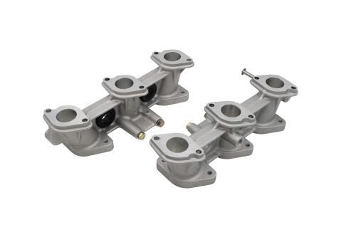 PMO Intake Manifolds 82mm Tall, Carbureted or MFI 40x32mm Raw Aluminum Finish - Moore Parts