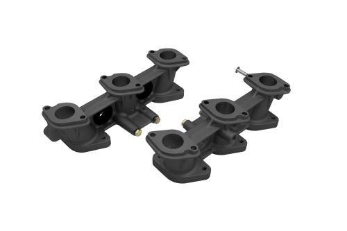 PMO Intake Manifolds 82mm Tall, Carbureted or MFI 40x36mm Rennsport "R" Finish - Moore Parts