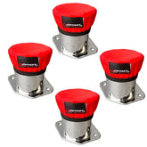 Red Outerwear Prefilters With 2 - 1/4" Tall Velocity Stacks, Set 4 - Moore Parts