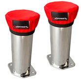 Red Outerwear Prefilters With 6" Tall Velocity Stacks, Pair - Moore Parts