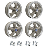 Set Of 4, 15" X 4.5" & 6" Porsche 5 Lug Empi Torque Star 2 Wheels & Lugs - Moore Parts