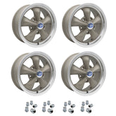 Set Of 4, 15" X 6" Porsche 5 Lug Empi Torque Star 2 Wheels & Lugs - Moore Parts