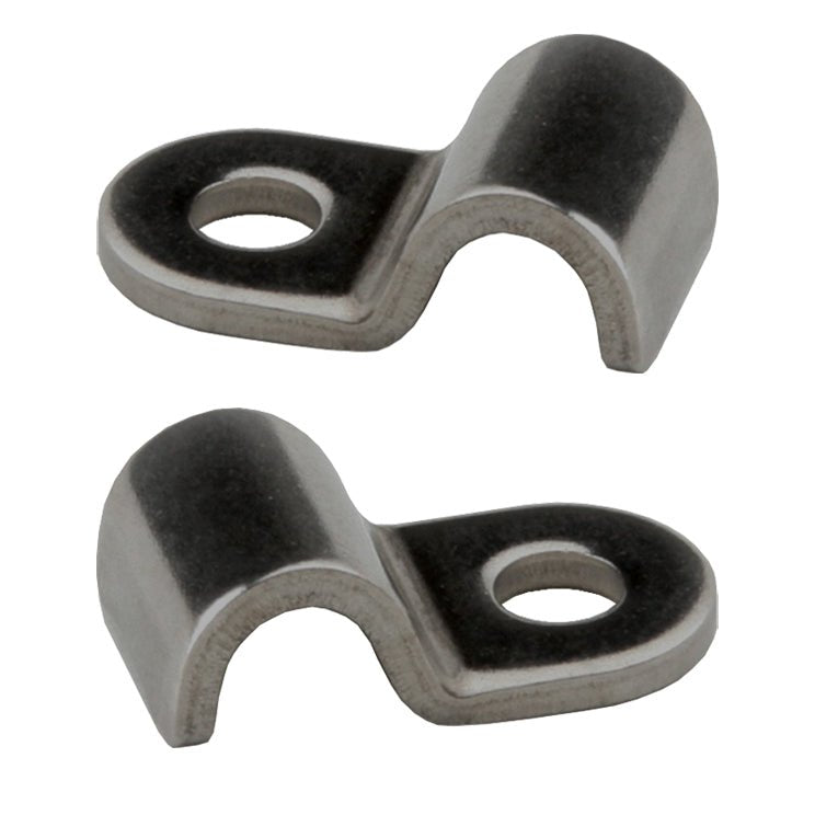 Stainless Steel Single Hard - Line Clamp For 5/16" Diameter Tube. Pair - Moore Parts