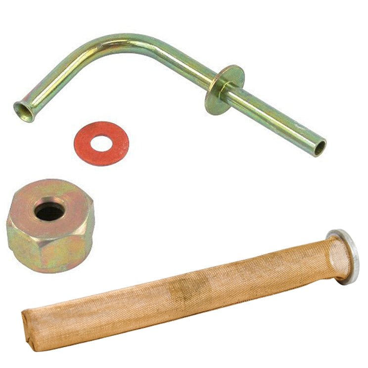 Stock Fuel Tank Outlet Feed Pipe Kit W/Long Filter Screen, Vw Bug & Ghia 1960 - 74 - Moore Parts