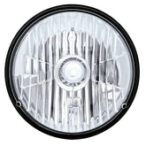 ULTRALIT 7" Halogen Crystal Headlight With Glass Lens 65/55W - Moore Parts
